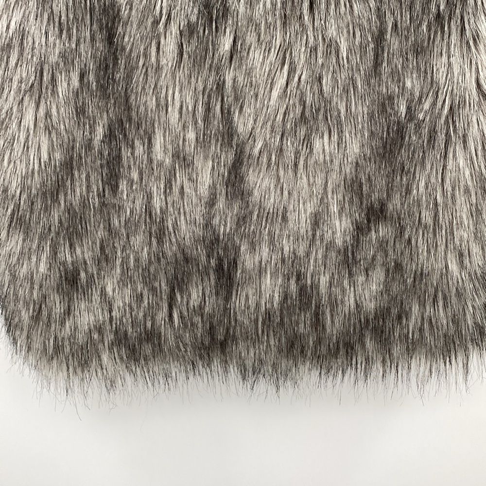 Lovers + Friends Gray Faux Fur Vest Women’s Small Camille Revolve Open‎ Front - Picture 10 of 13